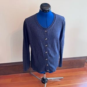 Blue Eddie Bauer Cardigan Sweater